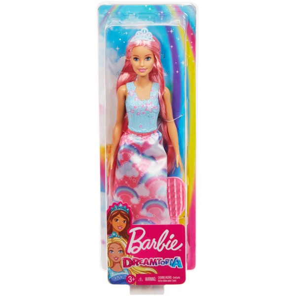 Poupée Barbie Dreamtopia Princesse Rainbow aux Cheveux Roses Magiques
