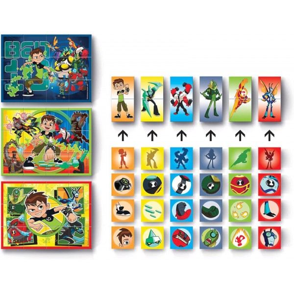 Puzzle 12 Cubes Multiplay Ben 10 - CLEMENTONI