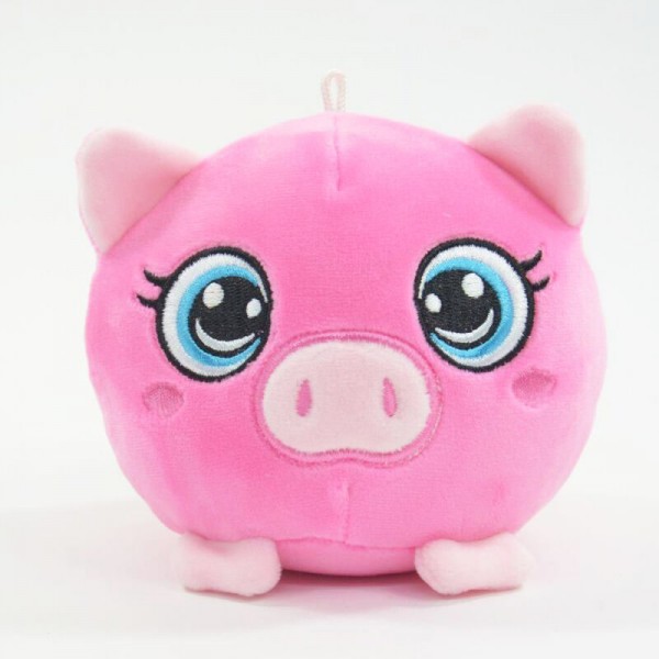 Peluche Cochon des Animaux Squishy Zooballas 10cm
