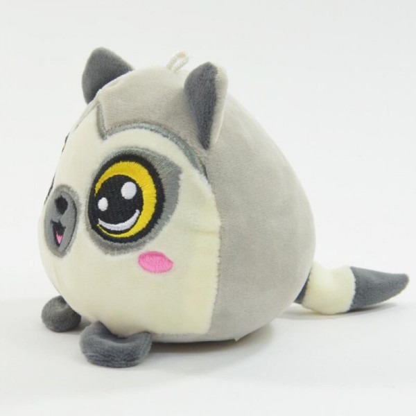 Peluche Raton Laveur des Animaux Squishy Zooballas 10cm