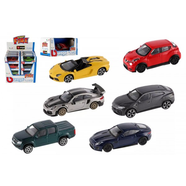 Véhicules Miniatures Burago 1:43 Assortiment par 6