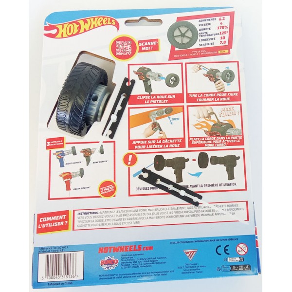Hot Wheels Pistolet Lanceur de Roues - Bone Shaker