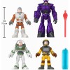 Imaginext Disney Pixar Toy Story - Coffret 4 Figurines Articulés - Mission Buzz L'Eclair