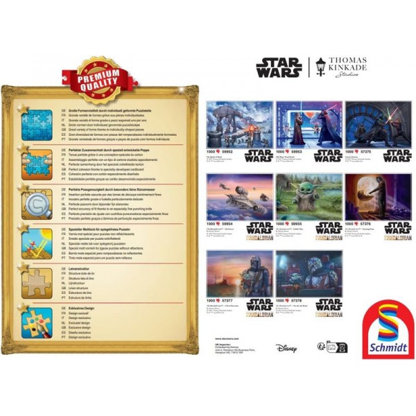 Puzzle Schmidt 1000 Pièces – STAR WARS Mandalorian Childs Play 59955 by Thomas Kinkade Studios