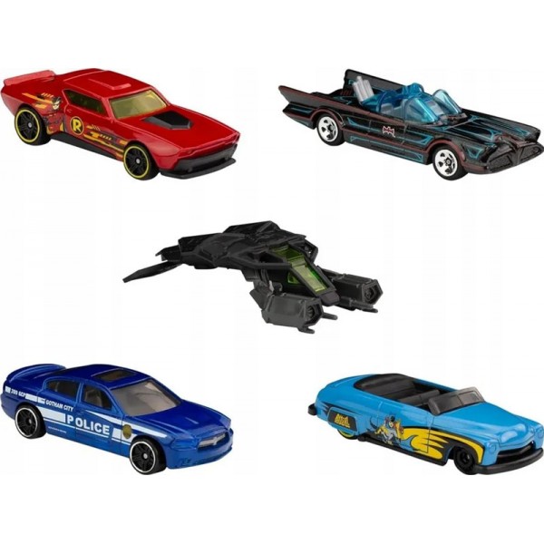 Hot Wheels Coffret 5 Véhicules Miniatures Batman