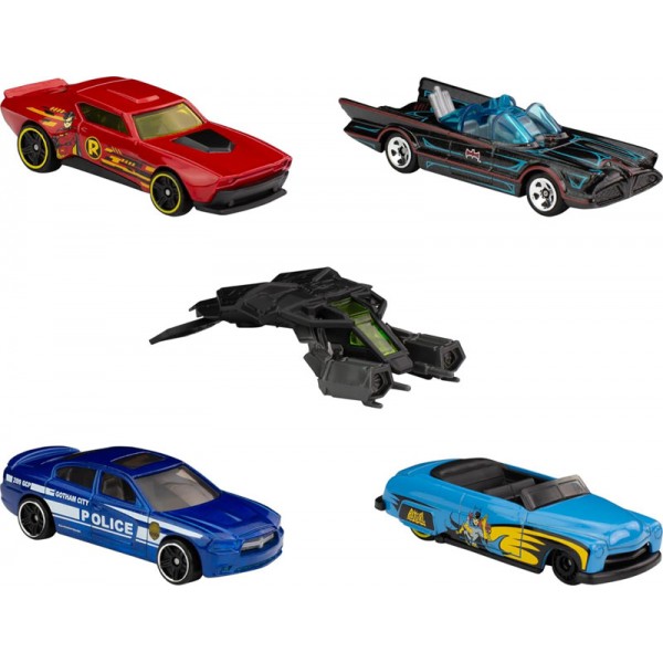 Hot Wheels Coffret 5 Véhicules Miniatures Batman
