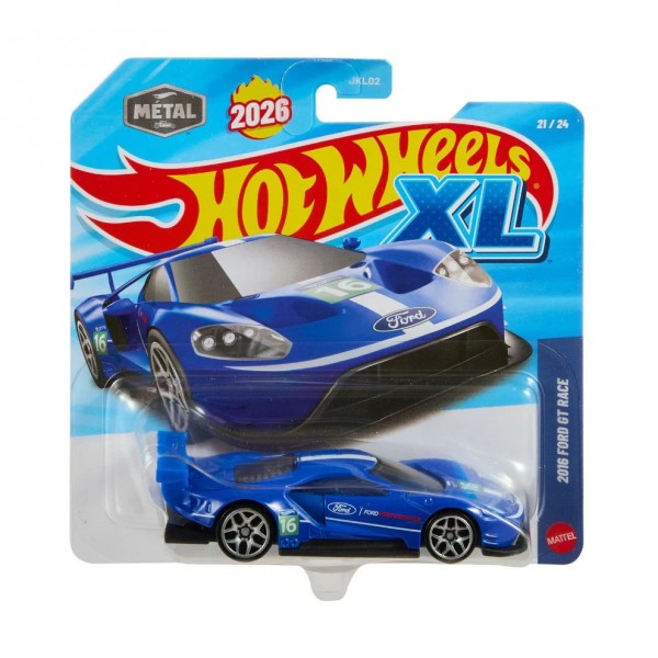 Voiture Miniature Hot Wheels XL 1:43 - 2016 Ford GT Race (JLJ48)