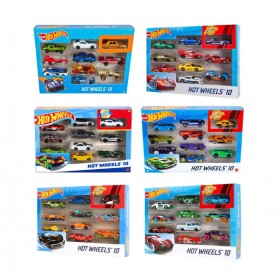 Hot Wheels - Coffret Cadeau de 10 Véhicules Miniatures - Modèle aléatoire