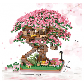 SEMBO - Mini Sakura Arbre Japonais en Micro Briks