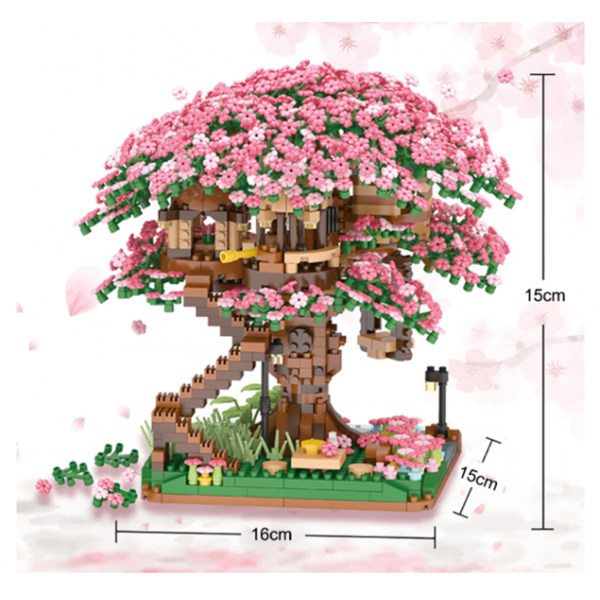 SEMBO - Mini Sakura Arbre Japonais en Micro Briks