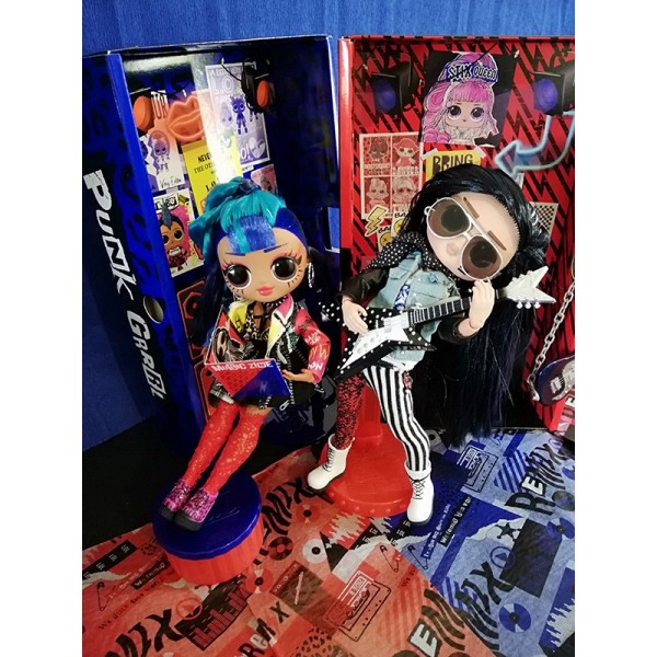 Pack LOL Surprise OMG Remix 2 poupées 25cm Rocker Boy & Punk Girl avec musique