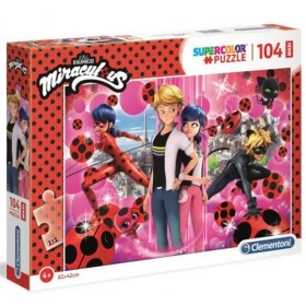 Clementoni Puzzle Miraculous 104 pièces 62 x 42 cm