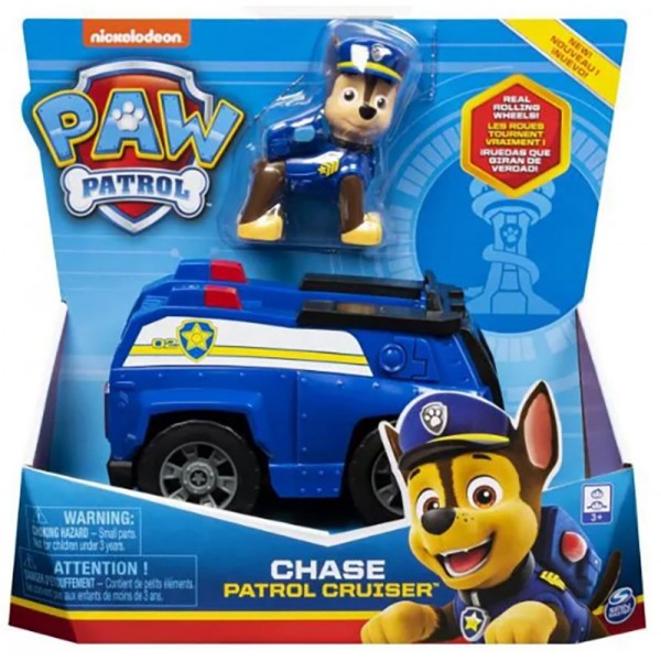 Pat Patrouille Figurine Chase avec véhicule