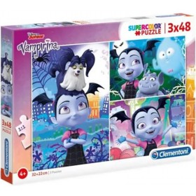 Puzzle SuperColor Disney Junior Vampirina - Lot de 3 puzzles de 48 pièces - 32x22cm