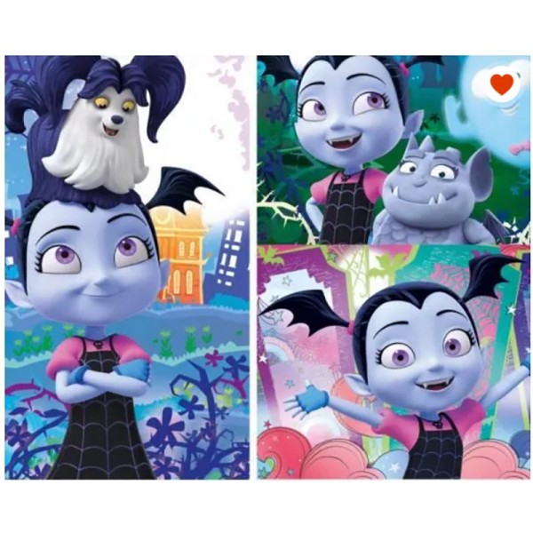 Puzzle SuperColor Disney Junior Vampirina - Lot de 3 puzzles de 48 pièces - 32x22cm