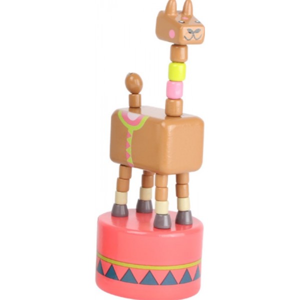 Figurines animaux en Bois Poussoirs Jungle - Lama