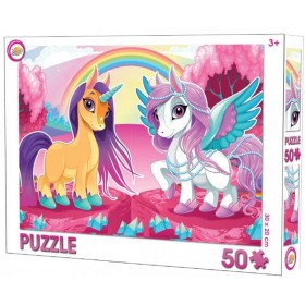 Puzzle Fantaisie Licorne et Pégase 50 pièces