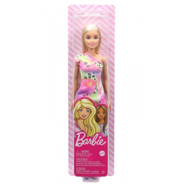 Poupée Barbie Blonde Robe Etoiles Coeurs