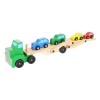 Camion Transporteur de Voitures avec 4 Véhicules en Bois - KRUZZEL