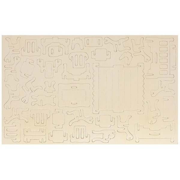 Accessoires de poupées en bois - 34 pièces à assembler