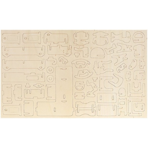 Accessoires de poupées en bois - 34 pièces à assembler