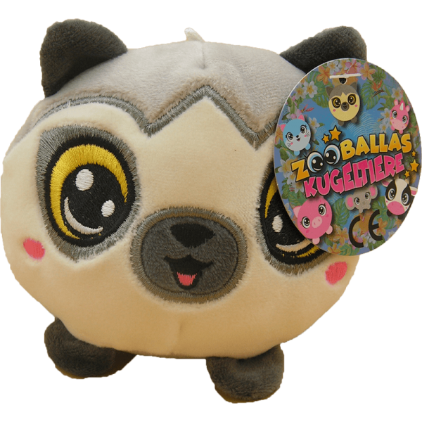 Peluche Raton Laveur des Animaux Squishy Zooballas 10cm