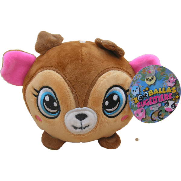 Peluche Daim des Animaux Squishy Zooballas 10cm