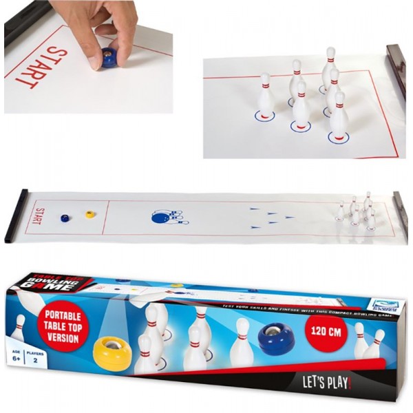 Jeu De Bowling De Table – Dimensions 59,5x18x21,5 Cm – 4 Boules Incluses – Pour Enfants Et Adultes – Cadeau Fun