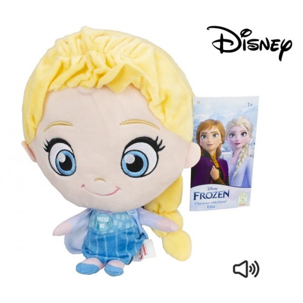 Disney La Reine Des Neiges - Peluche Elsa 25cm avec son