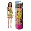 Poupée Barbie Brune Chic en Robe Papillon Jaune