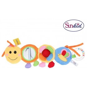 Sunkid Bébé Chenille d'Eveil - Peluche - Hochet - Miroir