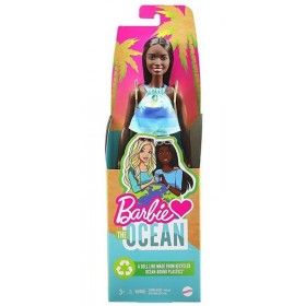 Poupée Barbie Loves the Ocean avec jupe et haut à imprimé mer
