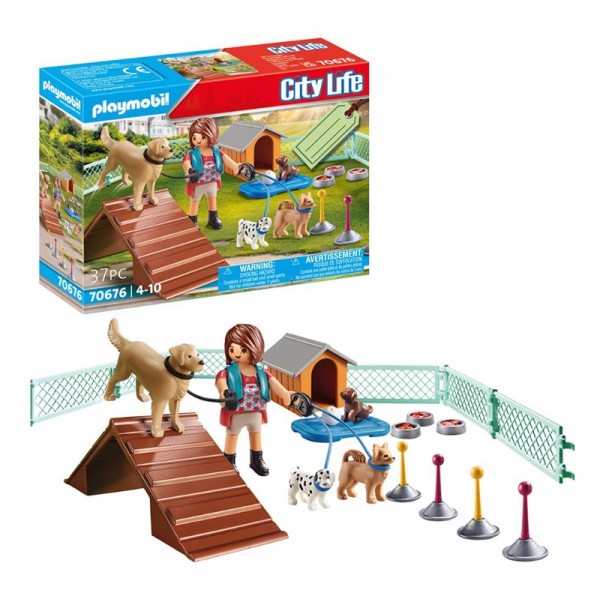 Playmobil 70676 City Life Educatrice et chiens