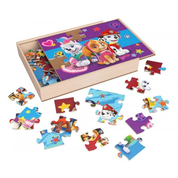 Pat Patrouille - Lot de 3 puzzles en bois - 3x24 pièces