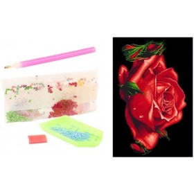 Peinture au diamant Nature Rose