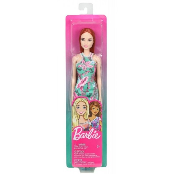 Poupée Barbie Robe verte à Fleurs tropicales