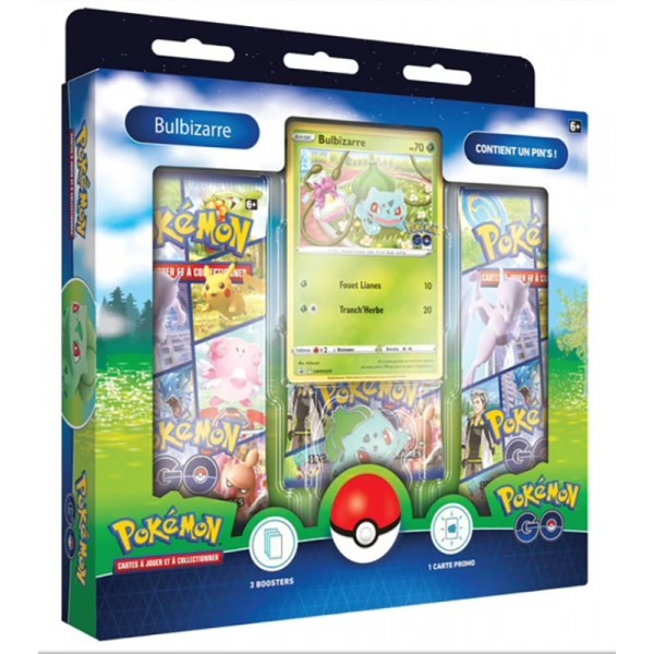 Coffret Pokémon GO tripack et pin's Bulbizarre