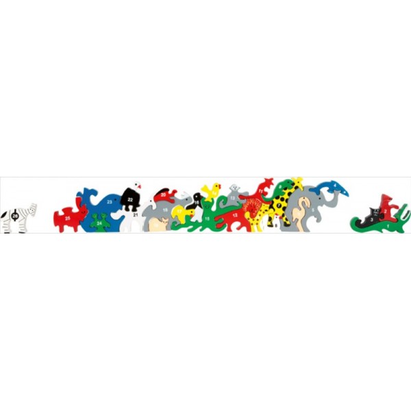 Puzzle Bois Animaux Chiffres et Lettres