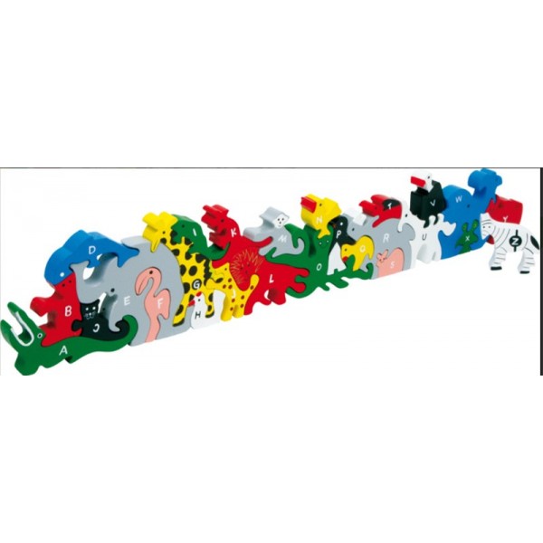 Puzzle Bois Animaux Chiffres et Lettres