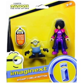 Figurines Minions Stuart et Belle Bottom - Imaginext