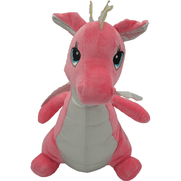 Peluche Dragon rose 40cm