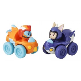 Super Wings Pack 2 Mini Figurines + Voitures Swift et Baddy