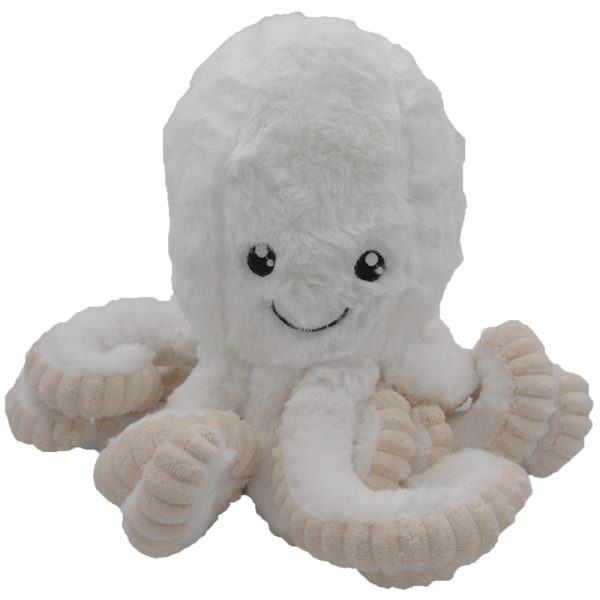 peluche poulpe blanc