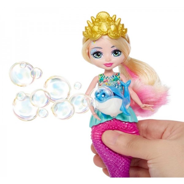 Poupée Enchantimals Ocean Kingdom Sirène à bulles et accessoires