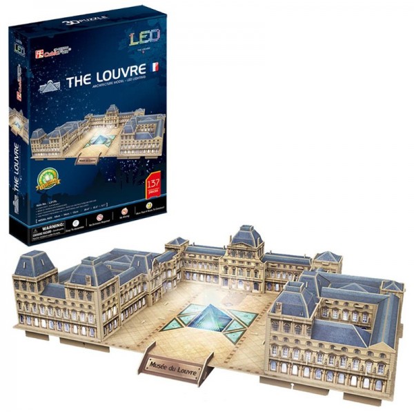 Puzzle 3D Cubic Fun The Louvre LED