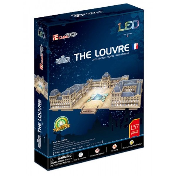 Puzzle 3D Cubic Fun The Louvre LED