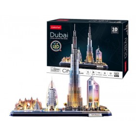 Puzzle 3D Cubic Fun City Line Dubai LED
