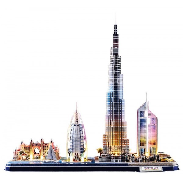 Puzzle 3D Cubic Fun City Line Dubai LED