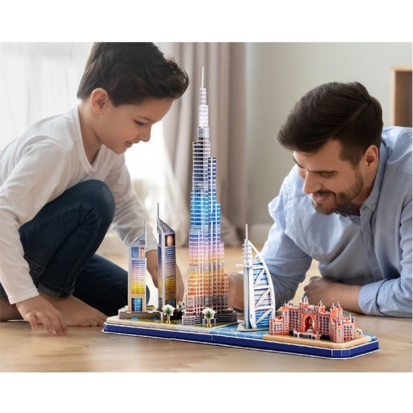Puzzle 3D Cubic Fun City Line Dubai LED