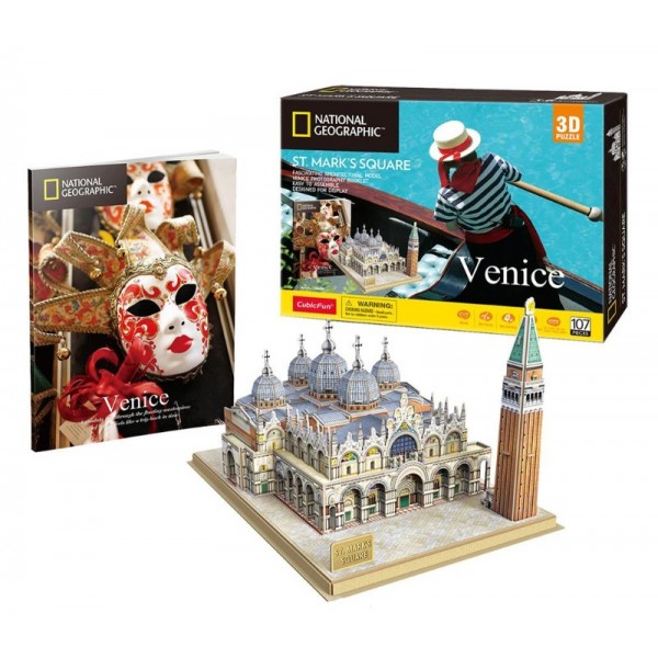 Puzzle NG 3D Place Saint-Marc Venise Cubic Fun 107 pièces